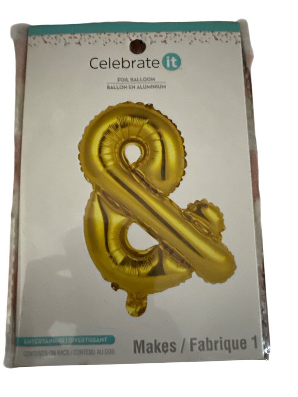 Celebrate It Gold Foil Ampersand Balloon 14" Party Decoration